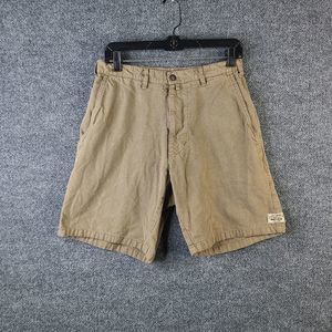 Vintage Stussy Workgear Shorts Tan Brown Skater Mens Size 30 USA Made Canvas